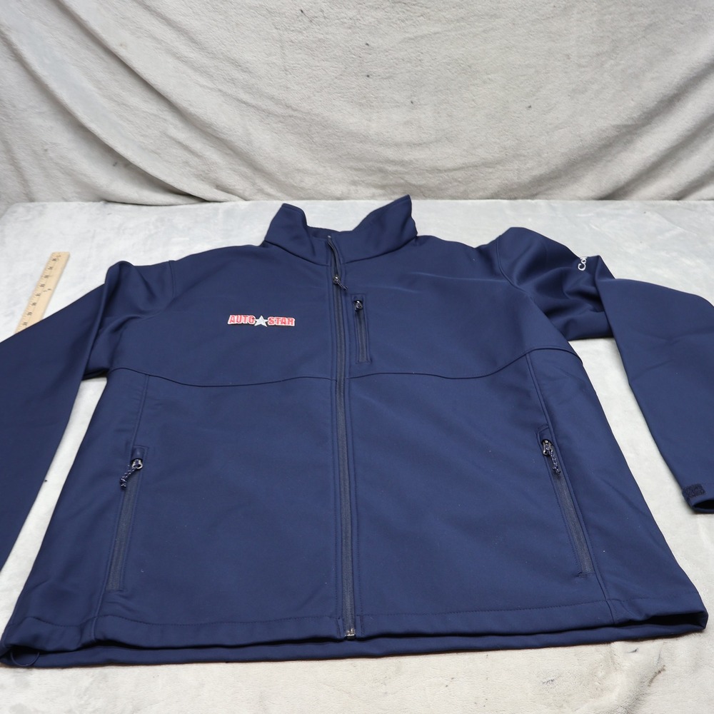 Columbia Jacket Men XXL Blue Ascender Softshell Rain Wind Workwear Outdoor LOGO